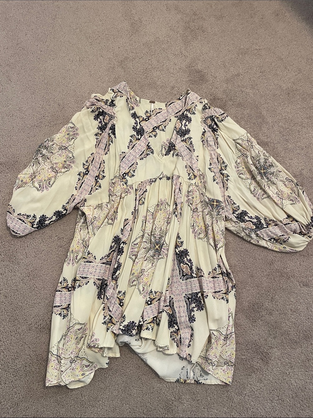 Free People girl talk boho printed tunic large